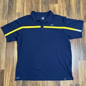 Nike Fit Dry Navy/Yellow Michigan Tennis Polo